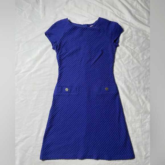 Lilly Pulitzer Coco Textured Shift Dress purple/Blue women’s size XS - Picture 2 of 8